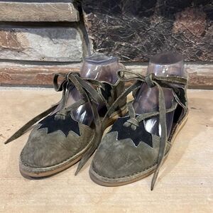 Vintage Leather Ankle Strap Sandals